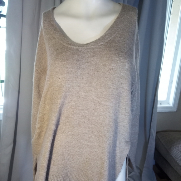 Dex Tan Crew Neck Sweater with Chunky Knit Texture - Picture 1 of 3